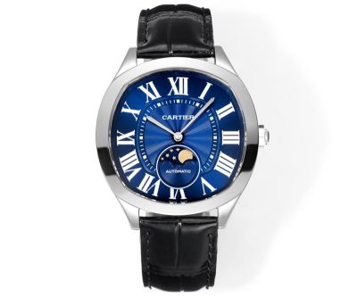 Drive De Cartier 40*41*12.5mm Cal.1904-PS MC Movement Blue Face Men Watch